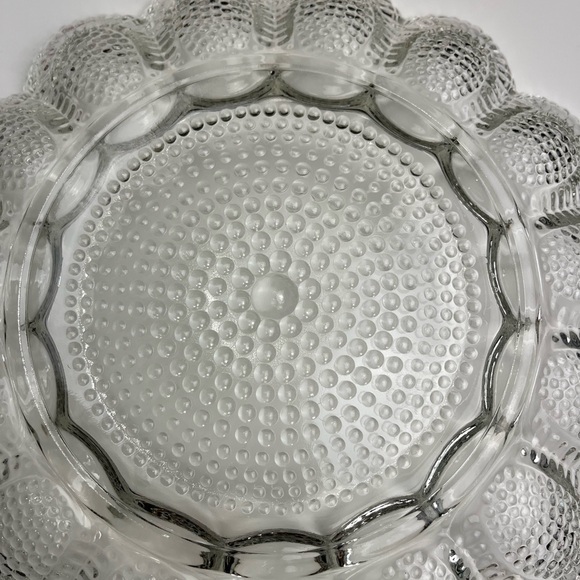 Hobnail Clear Glass Deviled Egg Serving Dish - Picture 4 of 8